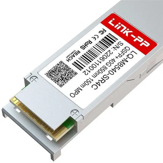 Alt view image 4 of 5 - LINK-PP LQ-M8540-SR4C 40G QSFP+ Fiber Optic Transceiver, 41.25Gbps, 850nm, Up to 150m OM4 / 100m OM3, MTP/MPO-12 Male, MMF, 070°C