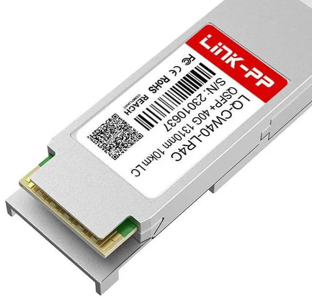 Alt view image 4 of 5 - LINK-PP LQ-CW40-LR4C 40G QSFP+ Fiber Optic Transceiver, 44.6Gbps, 1310nm, Up to 10km SMF, Duplex LC, QSFP+ Form Factor, 070°C