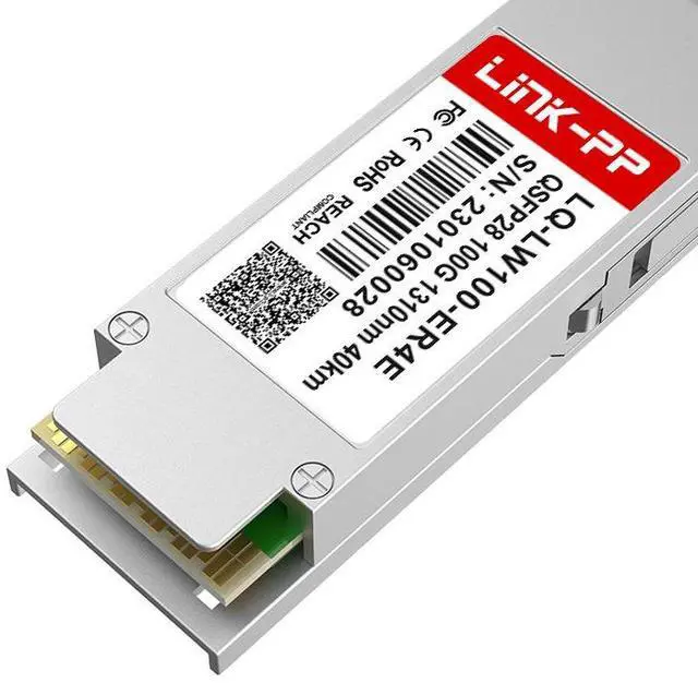 Alt view image 5 of 6 - LINK-PP LQ-LW100-ER4E 100G QSFP28 Fiber Optic Transceiver, 103.125Gbps, 1310nm, Up to 40km SMF, Duplex LC, EML/APD, QSFP28 Form Factor