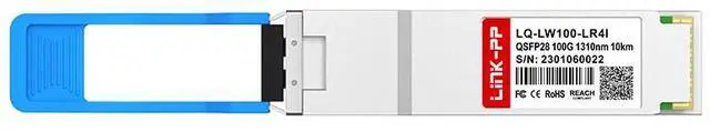 Alt view image 3 of 5 - LINK-PP LQ-LW100-LR4I 100G QSFP28 Fiber Optic Transceiver, 103.125Gbps, 1310nm, Up to 10km SMF, Duplex LC, EML/PIN, QSFP28 Form Factor