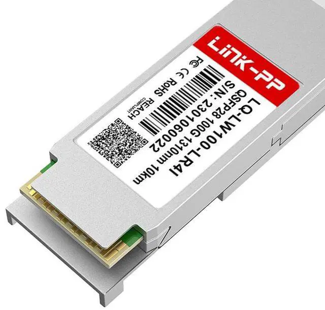 Alt view image 4 of 5 - LINK-PP LQ-LW100-LR4I 100G QSFP28 Fiber Optic Transceiver, 103.125Gbps, 1310nm, Up to 10km SMF, Duplex LC, EML/PIN, QSFP28 Form Factor