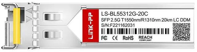 Alt view image 3 of 6 - Link-PP LS-BL55312G-20C SFP Transceiver 2.5Gbps 1550nm-TX/1310nm-RX 20km Simplex LC SMF DDM Supported, Industrial Temperature