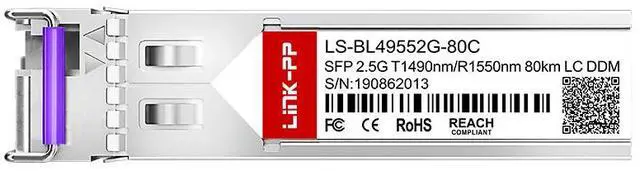 Alt view image 3 of 6 - Link-PP LS-BL49552G-80C SFP Transceiver 2.5Gbps 1490nm-TX/1550nm-RX 80km Simplex LC SMF DDM