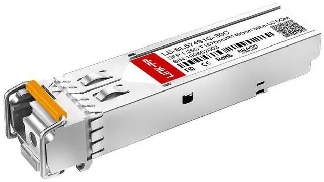 Main image of Cisco GLC-BX80-D Compatible Single Mode Bidirectional 1570nm-TX/1490nm-RX BiDi SFP 1.25G 80km Optical Transceiver