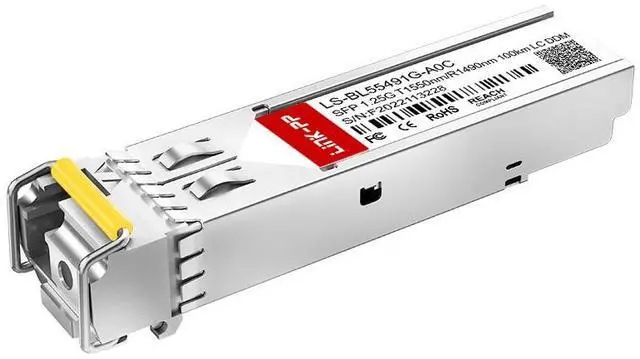 Alt view image 4 of 6 - Link-PP LS-BL49551G-A0C / LS-BL55491G-A0C 1.25Gbps SFP BiDi Fiber Optic Transceiver, 1490nm/1550nm Wavelength, 100km, Simplex LC, SMF, DDM(2PACK)