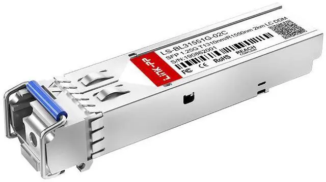 Alt view image 4 of 6 - Link-PP LS-BL31551G-02C / LS-BL55311G-02C 1.25Gbps SFP BiDi Fiber Optic Transceiver, 1310nm/1550nm Wavelength, 2km, Simplex LC, SMF, DDM(2PACK)