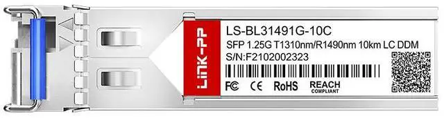 Alt view image 2 of 6 - LINK-PP LS-BL31491G-10C 1.25Gbps SFP Transceiver, 1310nm-TX/1490nm-RX, 10km, Simplex LC, SMF