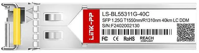 Alt view image 3 of 6 - LINK-PP LS-BL55311G-40C 1.25Gbps SFP Transceiver, 1550nm-TX/1310nm-RX, 40km, Simplex LC, SMF FOR Cisco GLC-BX40-D
