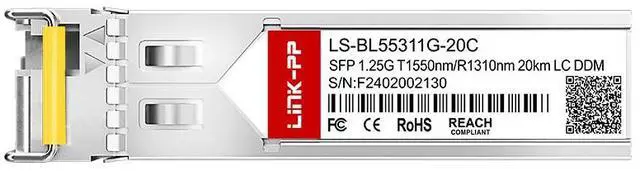Main image of LINK-PP LS-BL55311G-20C 1.25Gbps SFP Transceiver, 1550nm-TX/1310nm-RX, 20km, Simplex LC, SMF
FOR TP-Link TL-SM321A