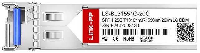 Alt view image 2 of 6 - Mikrotik S-3553LC20D Compatible SMF Optical Transceiver Module 1310nm-TX/1550nm-RX Single Mode 1.25G BiDi SFP 20km