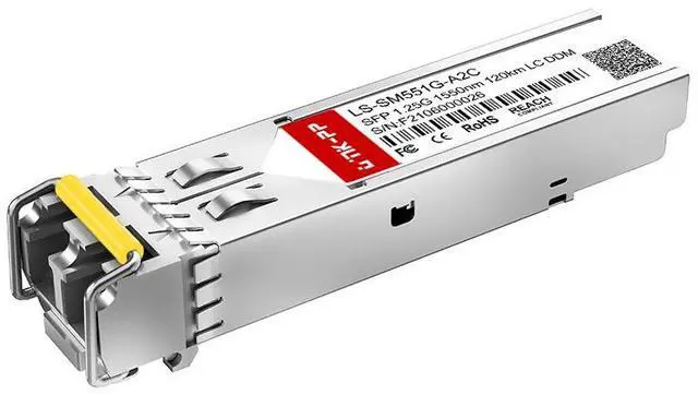 Alt view image 2 of 6 - Link-PP LS-SM551G-A2C 1.25Gbps SFP Fiber Optic Transceiver, 1550nm, 120km Duplex LC, SMF, DDM