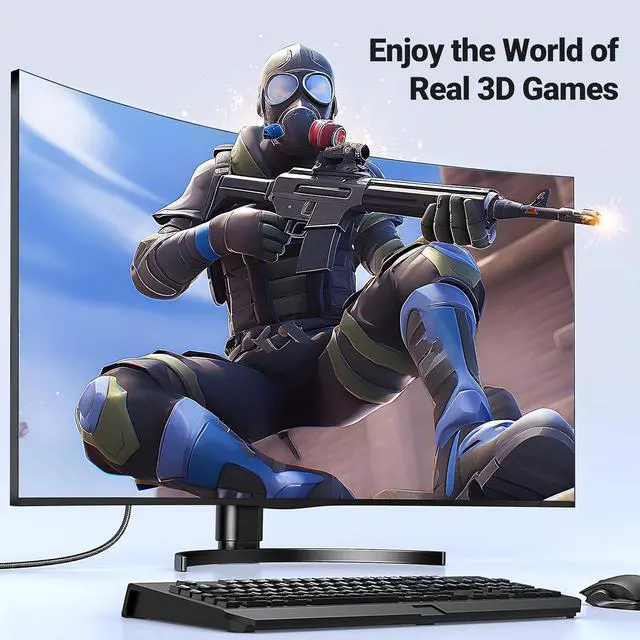 Alt view image 4 of 7 - UGREEN HDMI Cable 4K Braided High Speed HDMI Cord 18Gbps with Ethernet Support 4K 60HZ Compatible with UHD TV Monitor Computer Switch 2 Xbox 360 PS5 PS4 Blu-ray and More, 3.3FT