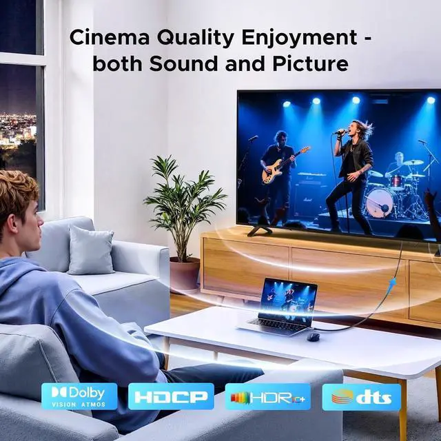 Alt view image 7 of 7 - UGREEN 4K@60Hz Bidirectional HDMI to Displayport Cable Male to Male Adapter DP 1.2, HDCP 2.2, HDMI 1.4 4K@30Hz High Speed for Laptops, PC Compatible with Switch 2/PS5/Xbox/AMD/NVIDIA/Monitor,1.5