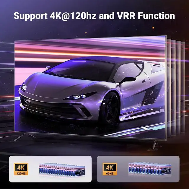 Alt view image 2 of 7 - UGREEN HDMI 2.1 Switch Aluminum Ultra HD 8K@60Hz 3 in 1 Out HDMI Splitter with Remote Switcher Box Support 3D CEC HDR HDCP2.3 Compatible with PS4/3 Xbox Nintendo Switch Roku TV Fire Stick