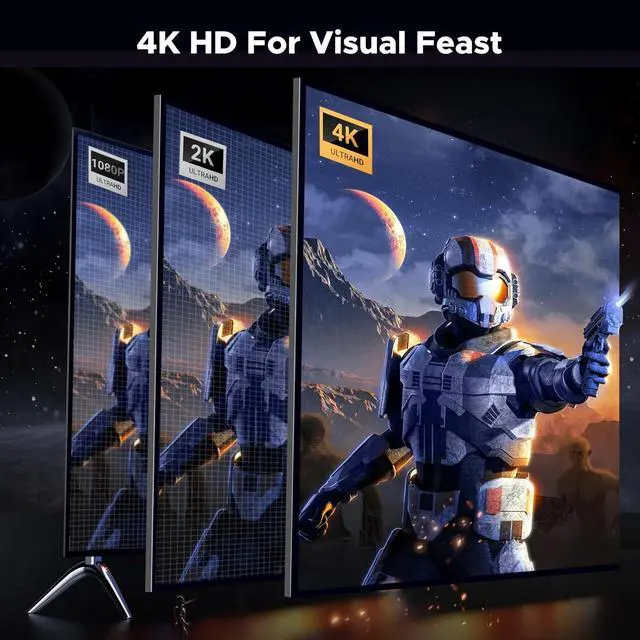 Alt view image 2 of 7 - UGREEN 4K DisplayPort to HDMI Adapter, Unidirectional DP 1.2 PC to HDMI 1.4 Converter Braided Cable Male to Female for Desktop, Projector, Monitor, Compatible with AMD, NVIDIA, Passive