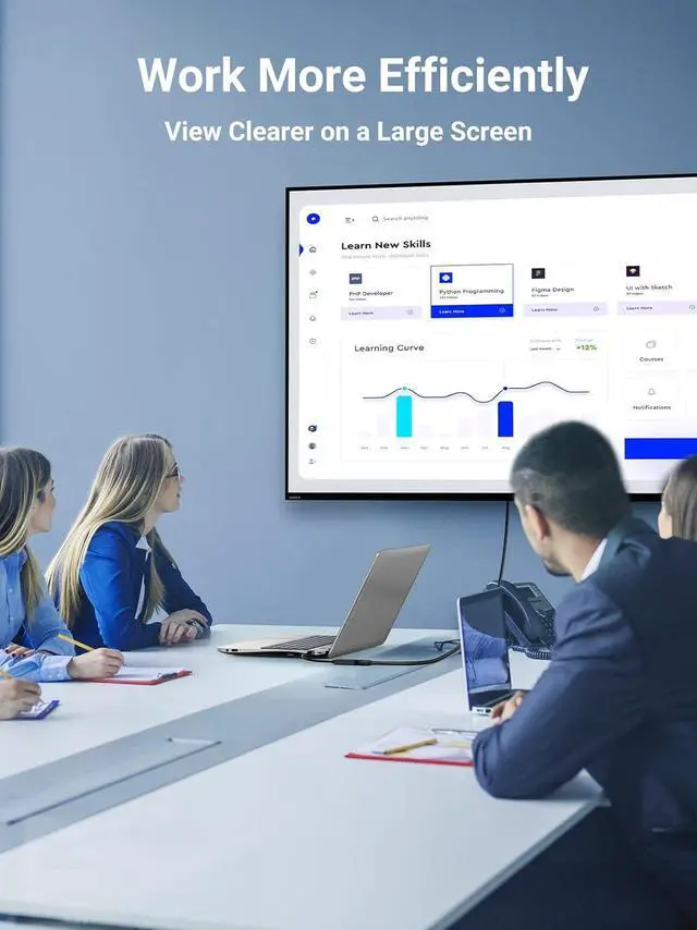 Alt view image 2 of 7 - UGREEN Mini DisplayPort to HDMI Adapter Thunderbolt 2.0 4K Mini DP to HDMI Adapter Cable Compatible with MacBook Pro MacBook Air Surface Book Pro 3 4 5 Thinkpad Google Pixel Chromebook