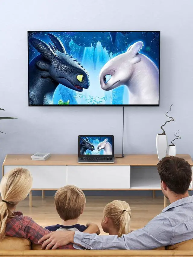 Alt view image 4 of 7 - UGREEN Mini DisplayPort to HDMI Adapter Thunderbolt 2.0 4K Mini DP to HDMI Adapter Cable Compatible with MacBook Pro MacBook Air Surface Book Pro 3 4 5 Thinkpad Google Pixel Chromebook