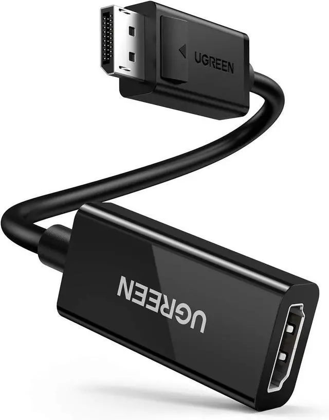 Main image of UGREEN DisplayPort to HDMI Adapter 4K@60Hz DP to HDMI Male to Female Converter Video Display Cord Compatible with AMD NVIDIA Dell HP PC Laptop HDTV Monitor Projector Computer