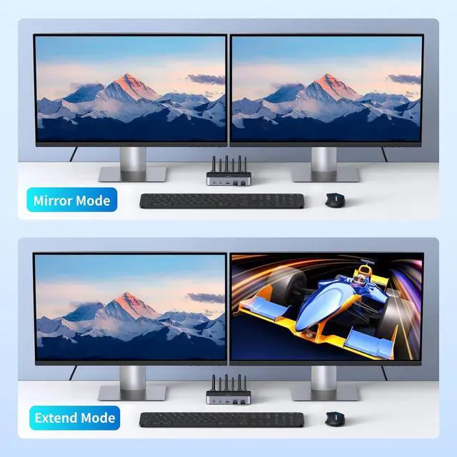 Alt view image 5 of 7 - UGREEN HDMI KVM Switch 2 Monitors 2 Computers 4K@60Hz, with 4 USB 3.0 Ports for 2 Computers Sharing 2 Monitors Keyboard Mouse Printer with 4 HDMI Cables, 2 USB Cables, Power Adapter and Controller