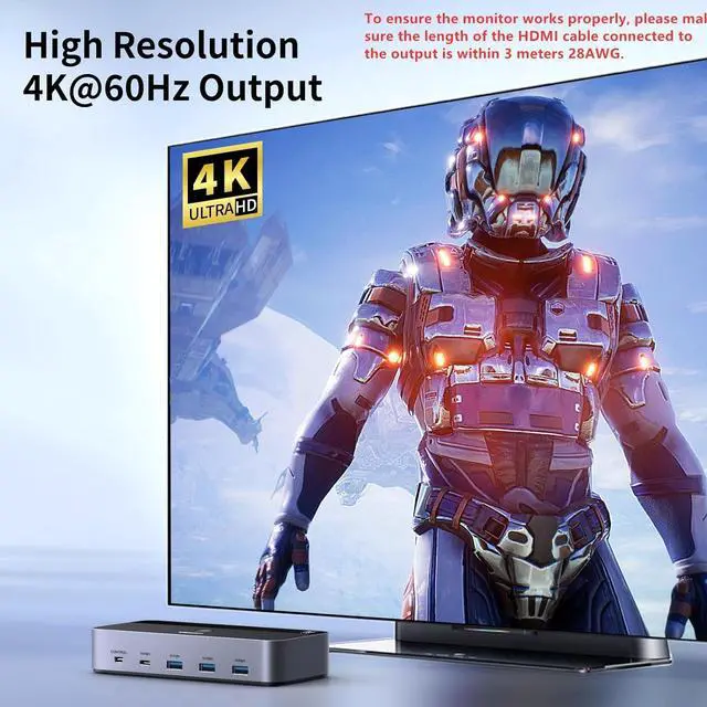 Alt view image 7 of 7 - UGREEN HDMI KVM Switch 2 Monitors 2 Computers 4K@60Hz, with 4 USB 3.0 Ports for 2 Computers Sharing 2 Monitors Keyboard Mouse Printer with 4 HDMI Cables, 2 USB Cables, Power Adapter and Controller