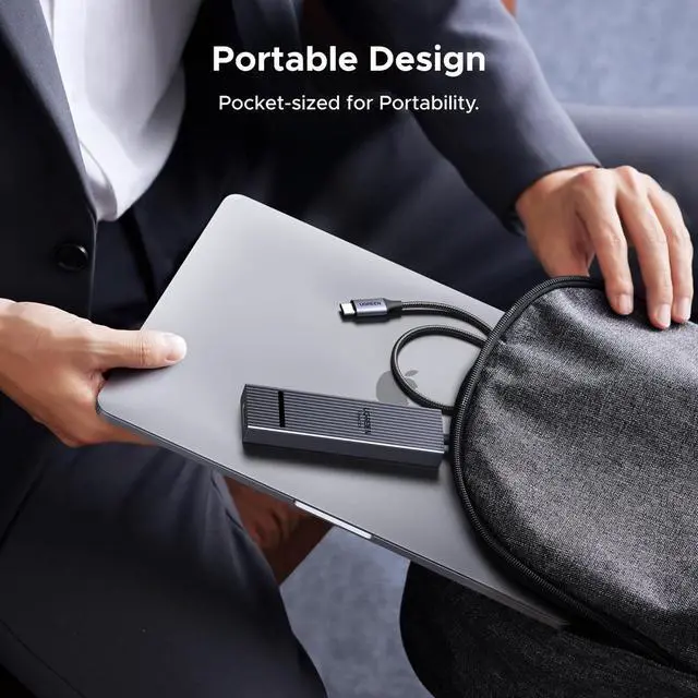 Alt view image 6 of 7 - UGREEN Revodok Pro 6 in 1 USB-C Hub to DisplayPort 4K 60Hz, 100W Power Delivery 10Gbps USB-A and USB-C 3.2 for MacBook Pro/Air, iPad Pro, Thinkpad, Rog Ally and More.