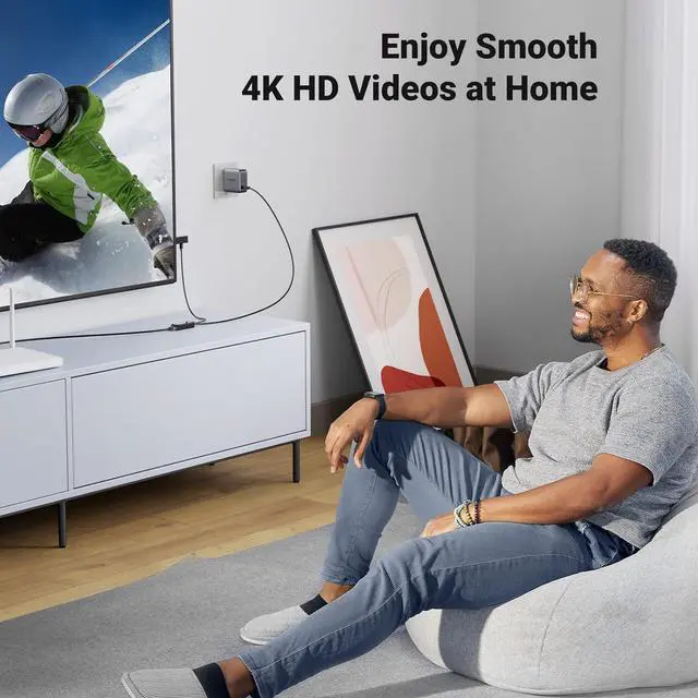 Alt view image 7 of 7 - UGREEN Ethernet Adapter for Fire TV Stick, Micro USB to Ethernet Adapter with 3.3 ft Cable & Power Cord, Compatible for Fire Stick Basic/2nd/4k/Lite, Chromecast 1/2/3/Ultra/Audio, Plug & Play, 100Mbps