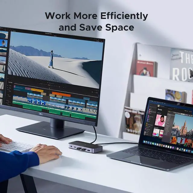 Alt view image 4 of 7 - UGREEN 10 Gbps USB-C Switch Support File Sync & Cross-Screen Drag, USBC 3.2 Switch 2 Computers Share 4 USB 3.2 Gen 2 Ports, USB Switcher Selector Sharing Keyboard and Mouse with Controller