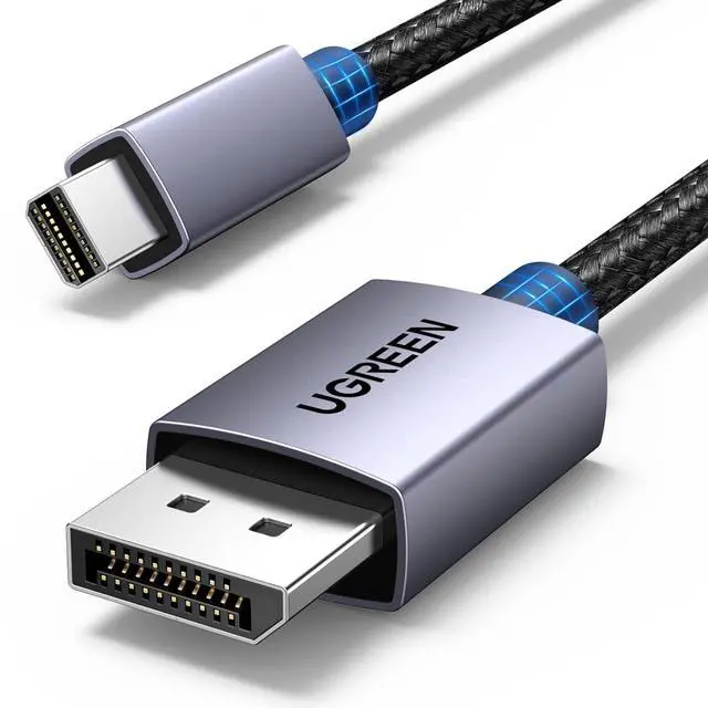 Main image of UGREEN VESA Mini DisplayPort to Display Port 1.4 Cable  8K@60Hz 4K@240Hz 32.4Gbps Bi-Directional DisplayPort to Mini DP Cord HDR HDCP2.3 for Thunderbolt 2/1 MacBook GSync FreeSync Monitor 1.5M