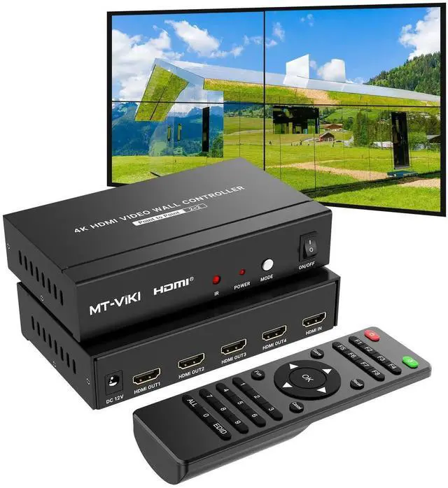Main image of MT-VIKI 4K60Hz HDMI Video Wall Controller 2x2, [4K Input & 4K Output], 180° Rotate, HDMI 2.0, HDCP 2.2, 18Gbps, RGB 4:4:4