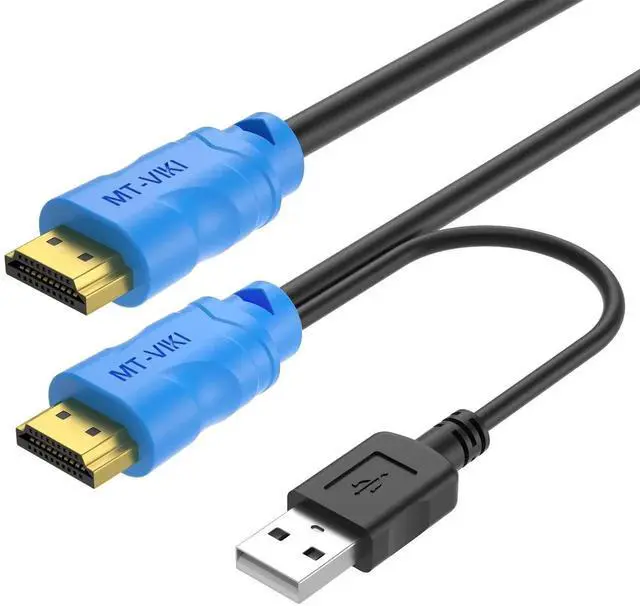 Alt view image 5 of 5 - MT-VIKI 2in 1 USB HDMI KVM Cable for USB KVM Cable HDMI (3M-2packs)