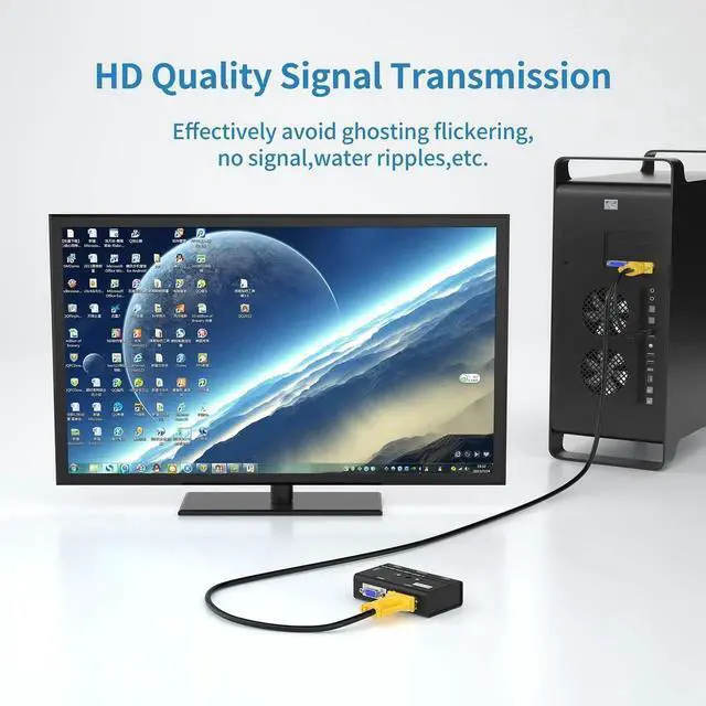 Alt view image 5 of 5 - MT-VIKI 2-in-1 USB VGA KVM Cable 3m (10ft) for USB KVM Switch VGA