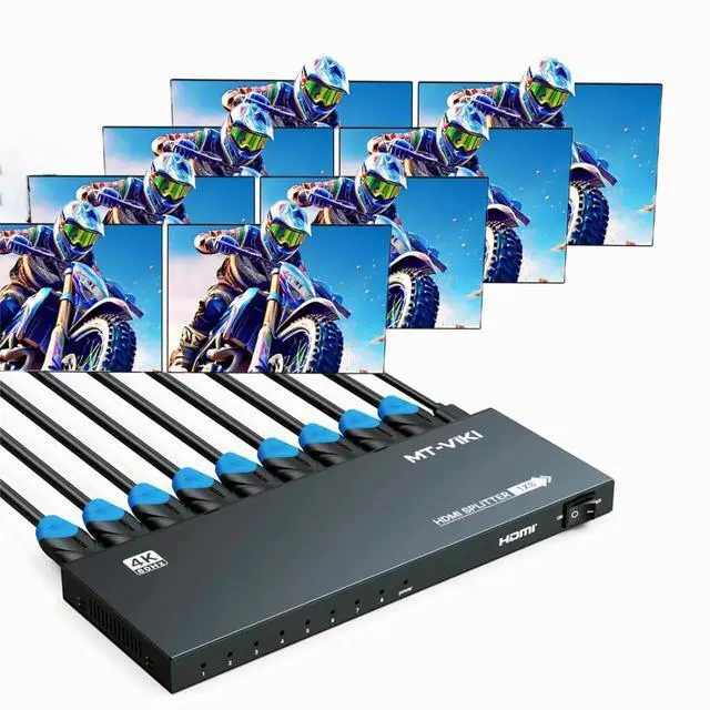 Alt view image 2 of 7 - MT-VIKI HDMI Splitter 4K@60Hz, HDMI Splitter 1 in 8 Out, RGB 4:4:4, HDMI2.0b, HDCP2.2, 18Gbps, Full UHD Distributor for PS4 Fire Stick HDTV