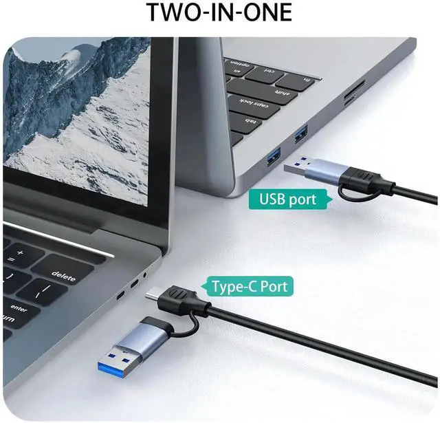 Alt view image 5 of 7 - MT-VIKI HDMI Splitter Extended Display for Dual Monitors/Multi-Monitor, 4K@30Hz & 1080P@60Hz, USB 3.0 & USB C Adapter to HDMI for Windows & Mac, Required Driver Installation