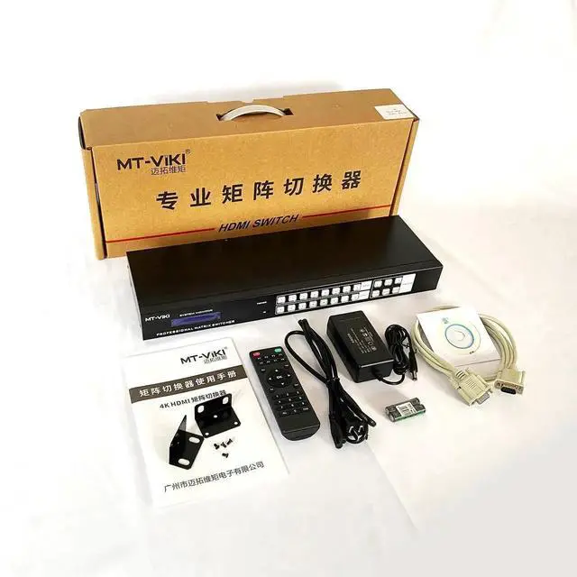 Alt view image 6 of 7 - MT-VIKI 4K HDMI Matrix Switch 8X8 w/Web GUI & 3.5mm Stereo Audio w/IR Remote, 4K@30Hz, Rack Mount Switcher & Splitter, EDID, RS232, LAN Port, APP