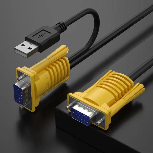 Alt view image 4 of 7 - MT-VIKI 2-in-1 USB VGA KVM Cable 5m (16ft) for USB KVM Switch VGA