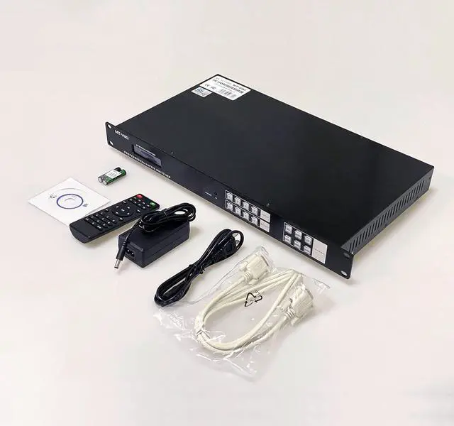 Alt view image 6 of 7 - MT-VIKI 4K HDMI Matrix Switch 4X4, 4K@30Hz Rack Mount Switcher & Splitter with Backlit RS232 LAN Port and EDID, Built-in US ADI Chip (4 in 4 Out)