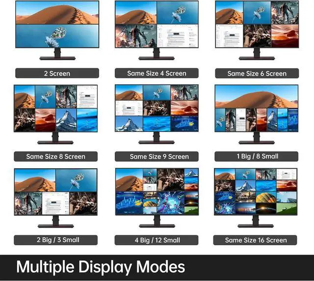 Alt view image 2 of 6 - MT-VIKI 4K HDMI Multi-Viewer 16x1 w/IR Remote, 4K@30Hz Seamless HDMI Switcher 16 in 1 Out for PS4/PS5/Security Camera