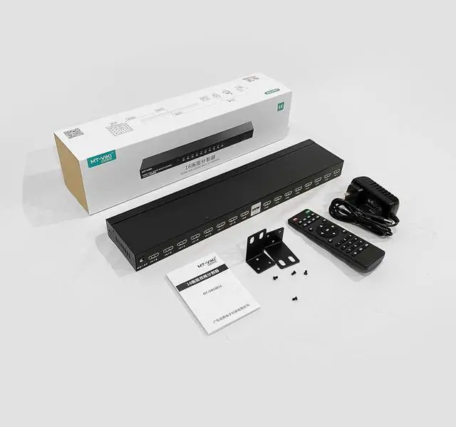 Alt view image 6 of 6 - MT-VIKI 4K HDMI Multi-Viewer 16x1 w/IR Remote, 4K@30Hz Seamless HDMI Switcher 16 in 1 Out for PS4/PS5/Security Camera