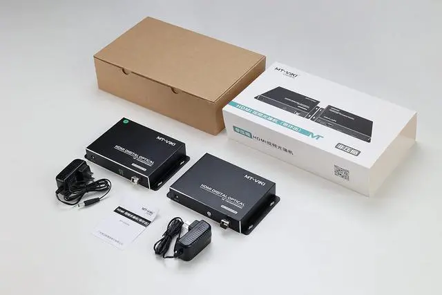 Alt view image 7 of 7 - MT-VIKI HDMI Extender Over Fiber Optic Cable up to 20KM/12.4 Miles, w/Loop Out & 3.5mm Bidirectional Stereo Audio & RS232, Uncompressed TX & RX Kit