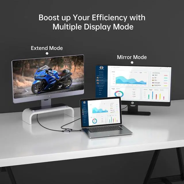 Alt view image 2 of 6 - MT-VIKI 4K@60Hz USB C to HDMI Adapter, Type-C to HDMI Female Adapter [Thunderbolt 3/4 Compatible], Compatible with MacBook Pro, Air, iPad Pro, Pixelbook, XPS, Galaxy