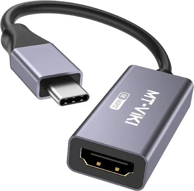 Main image of MT-VIKI USB Type C to HDMI 2.1 Adapter, USB C to HDMI 8K@60Hz & 4K@120Hz, 48Gbps, Type C Male (Thunderbolt 3/4) to HDMI Female Compatible with MacBook Pro/Air, iPad Pro/Air, Pixelbook, XPS,etc