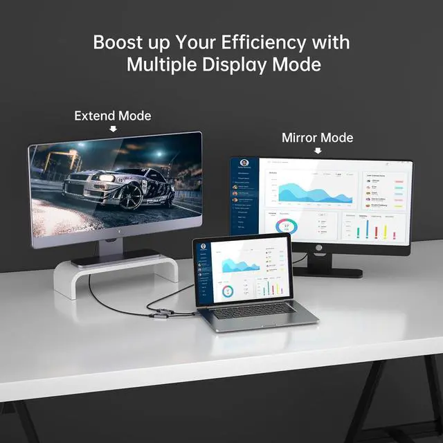 Alt view image 2 of 6 - MT-VIKI USB Type C to HDMI 2.1 Adapter, USB C to HDMI 8K@60Hz & 4K@120Hz, 48Gbps, Type C Male (Thunderbolt 3/4) to HDMI Female Compatible with MacBook Pro/Air, iPad Pro/Air, Pixelbook, XPS,etc