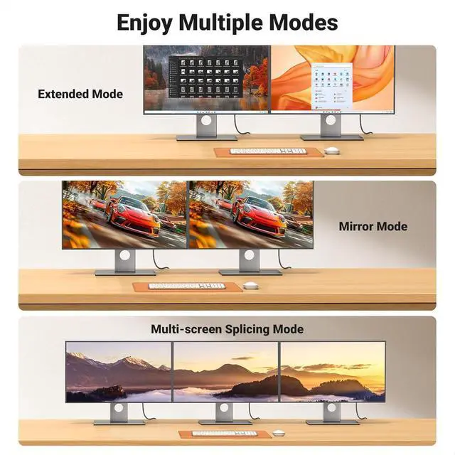 Alt view image 4 of 7 - UGREEN 4K DisplayPort to HDMI Cable 1080P@120Hz, Active DP 1.2 to HDMI 1.4 Cord Alu Braided, Unidirectional Cable 6.6FT Compatible with Monitor, Desktop, HDTV, Laptop, AMD, NVIDIA