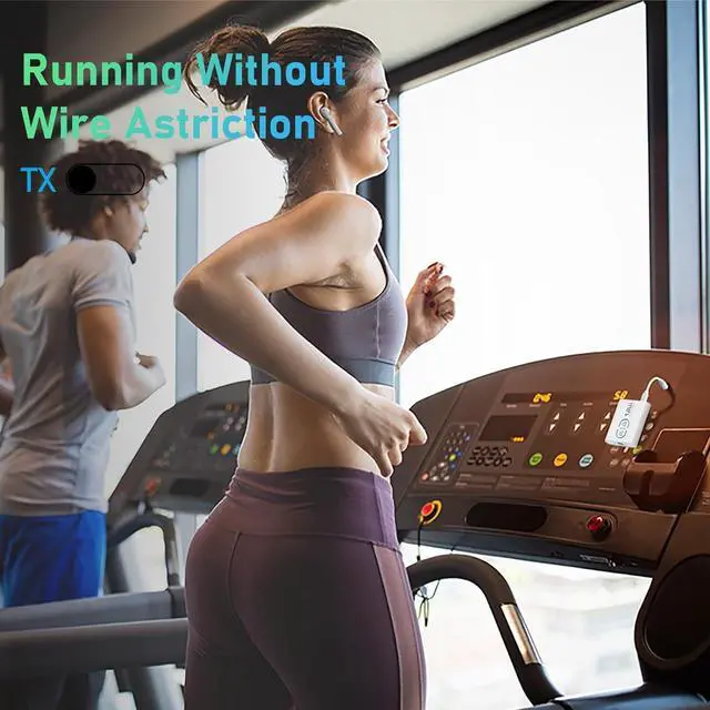 Alt view image 3 of 7 - 1Mii Bluetooth Transmitter Receiver for TV/Airplane to Headphones, Bluetooth 5.3 AUX/RCA Audio Adapter with AptX Adaptive/Low Latency/HD Audio, Dual Link, Wireless Receiver for Home Stereo, Boat, Gym