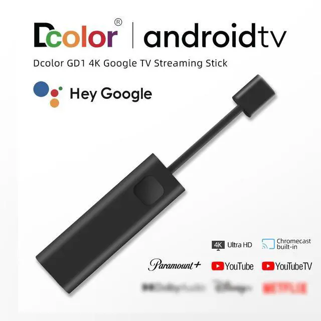 Alt view image 5 of 7 - Dcolor GD1 Android TV Box Amlogic 905Y4 Quad-Core, 2GB RAM 1080P Full HD Media Player with Google Certification, HDMI Streaming Stick for Netflix YouTube, Global Version