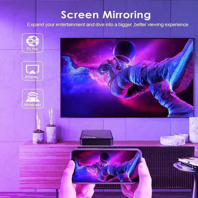 Alt view image 4 of 7 - XS97SE Android TV Box, Allwinner H313 Quad-Core A53, 4K Ultra HD, Dual-Band Wi-Fi, Bluetooth, 1GB RAM 8GB Flash, Preloaded with Netflix/YouTube for Prime Video/Hulu