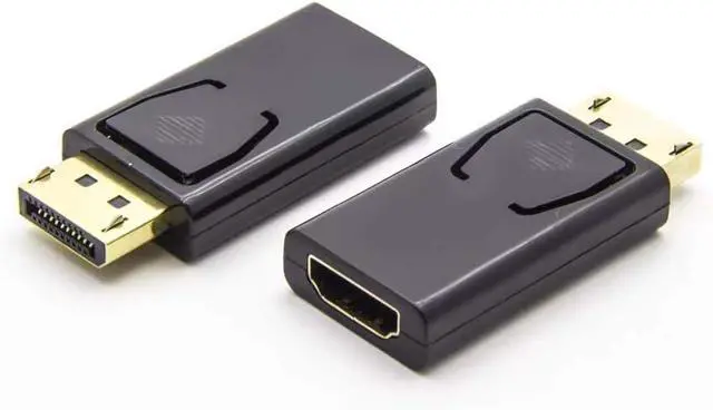 Alt view image 2 of 4 - Displayport to HDMI Converter,DP to HDMI Adapter [2-Pack],3840x2160p Male to Female Converter Compatible with Computer,Desktop,Labtop,PC,Monitor,HDTV - Gold Plated
