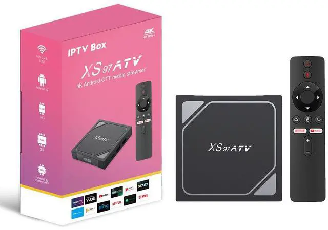 Main image of XS97 ATV Android TV Box, Allwinner Quad-Core A53, 2GB RAM 16GB ROM, 4K HD, CE Certified, Dual-Band Wi-Fi, Bluetooth, Voice Control Smart Media Player