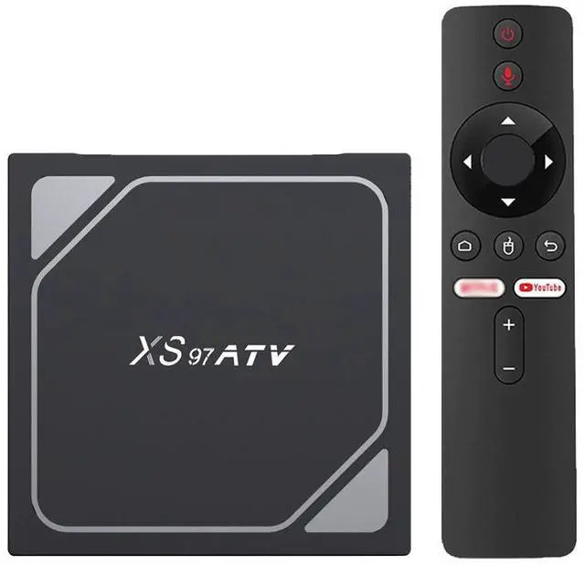 Alt view image 2 of 7 - XS97 ATV Android TV Box, Allwinner Quad-Core A53, 2GB RAM 16GB ROM, 4K HD, CE Certified, Dual-Band Wi-Fi, Bluetooth, Voice Control Smart Media Player