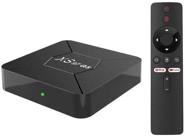 Alt view image 2 of 5 - XS97 Q5 Android TV Box, Quad-Core A53 Processor, 2GB RAM 8GB ROM, 4K Ultra HD, Dual-Band Wi-Fi, Bluetooth, Voice Remote Smart Media Player for Netflix/YouTube